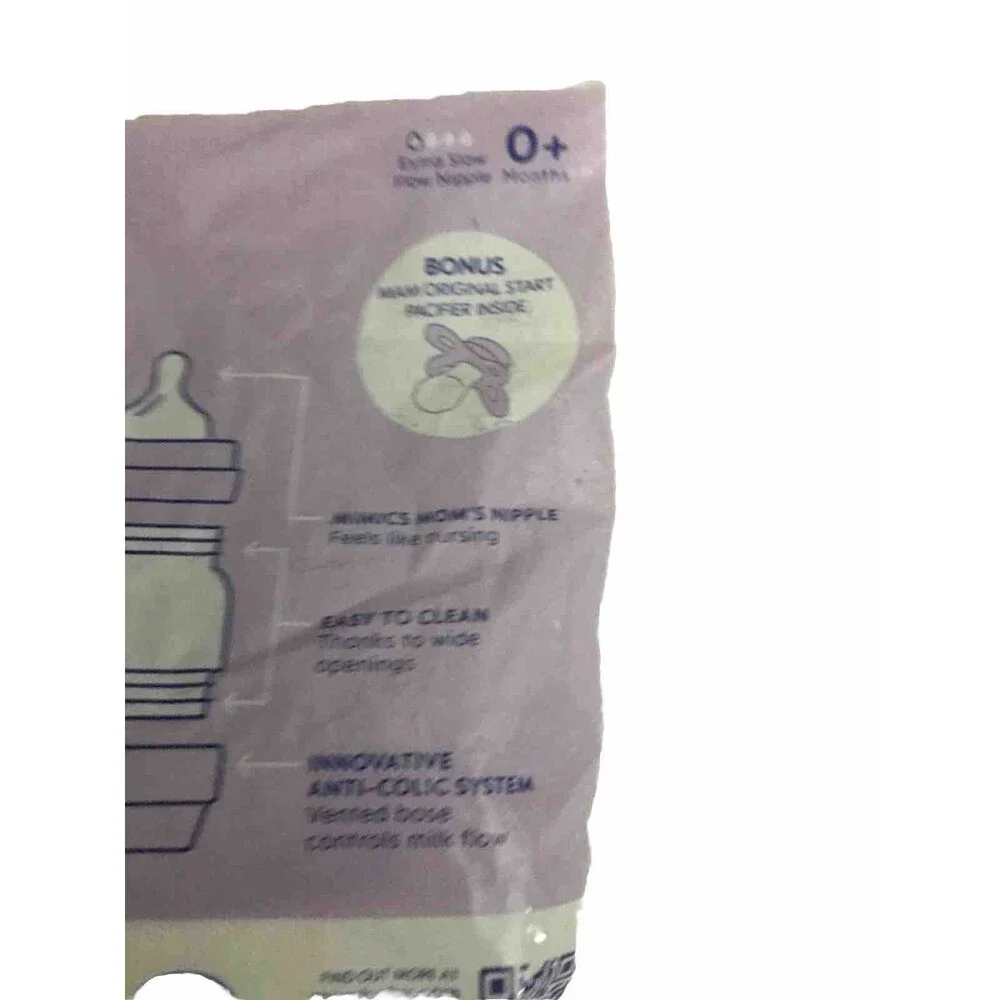 MAM Easy Start Anti-Colic 4.5-Ounce Baby  Bottle W/ Pacifier Set  Clear / Beige